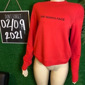The North Face Long Sleeve Red Sweater M